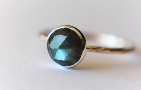 Labradorite Stacking Ring, Labradorite Ring, Labradorite, Faceted Labradorite Ring, Gemstone Stacking Ring, Labradorite Gemstone, Gift