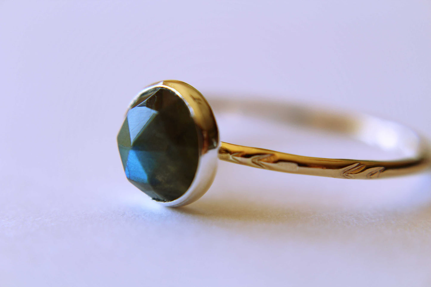 Labradorite Stacking Ring, Labradorite Ring, Labradorite, Faceted Labradorite Ring, Gemstone Stacking Ring, Labradorite Gemstone, Gift