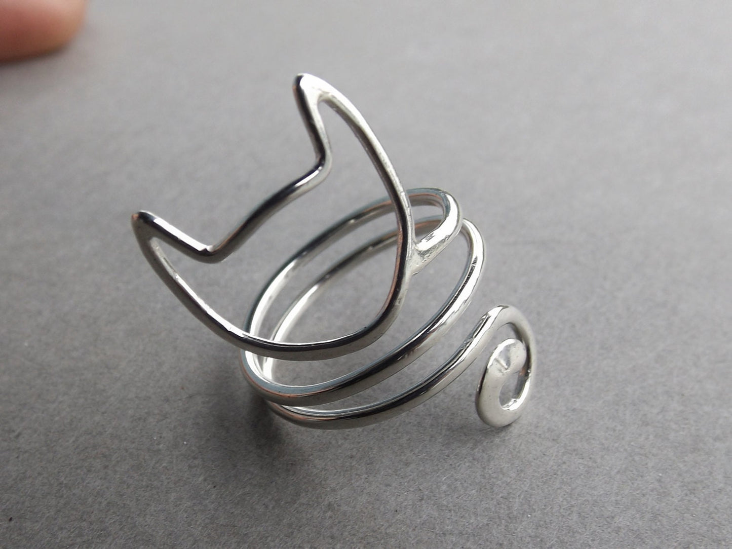 Cat Ring, Sterling Cat Ring, Cat Lady Ring, Cat Jewelry, Unique Cat Ring, Modern Cat Ring, Minimalist Cat Jewelry, Cats,Kitty Ring,Halloween