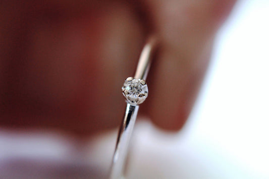 Diamond Ring, Genuine Diamond Ring, White Diamond, Slim Ring, Minimalist Ring, Gift, Gemstone Ring, Tiny Diamond Ring, Diamond Ring, Gift