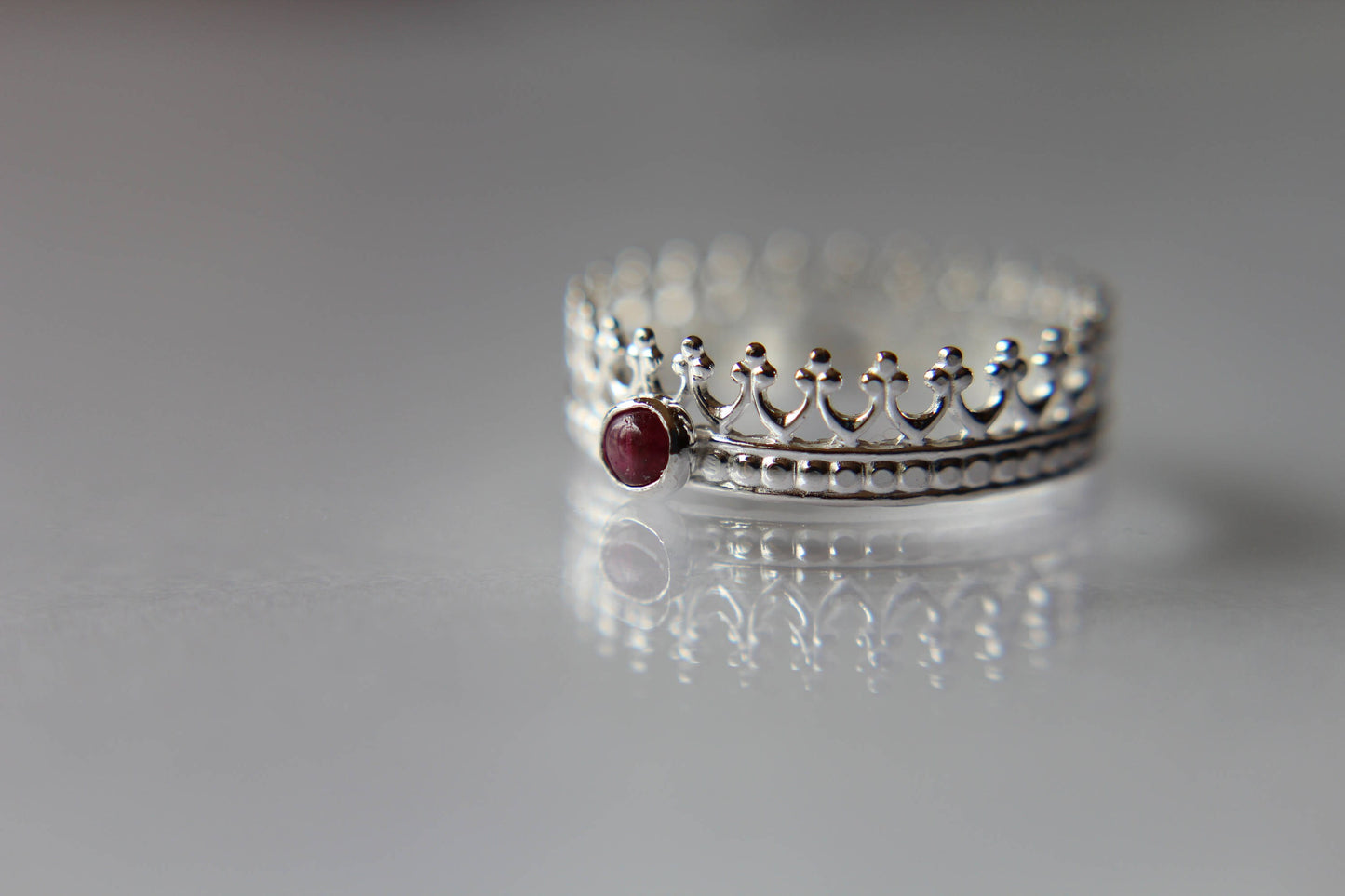 Ruby Crown Ring, Wedding Band, Engagement Ring, Princess Ring, Promise Ring, Simple Gift, Ruby Crown Ring, Ruby Birthstone, Genuine, Gift