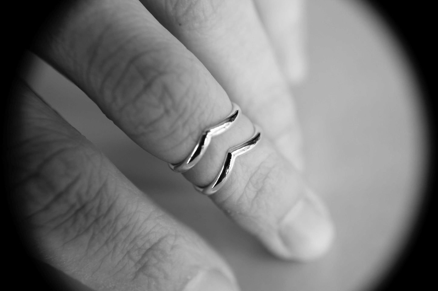 Sterling Silver Double Chevron Ring Set, Knuckle Rings, Sterling Knuckle Rings, Stacking Rings, above knuckle ring, Rings, Chevron Rings