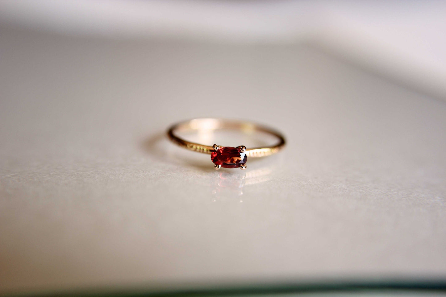 Garnet Stacking Ring, Garnet Ring, Natural Gemstone Ring, January Birthstone, Garnet, Gemstone Stacking Ring, Red, Garnet Stone, Gift