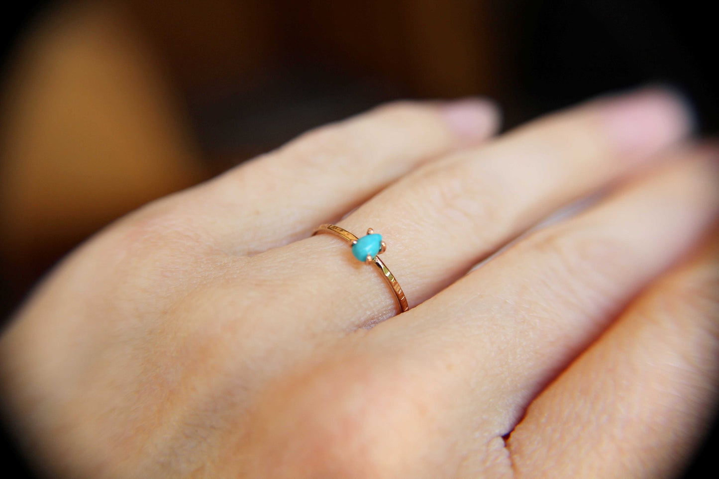 Turquoise Stacking Ring, Turquoise  Ring, Natural Gemstone Ring, Turquoise, Turquoise Jewelry, Gemstone Stacking Ring, Pear, Teardrop, Gift
