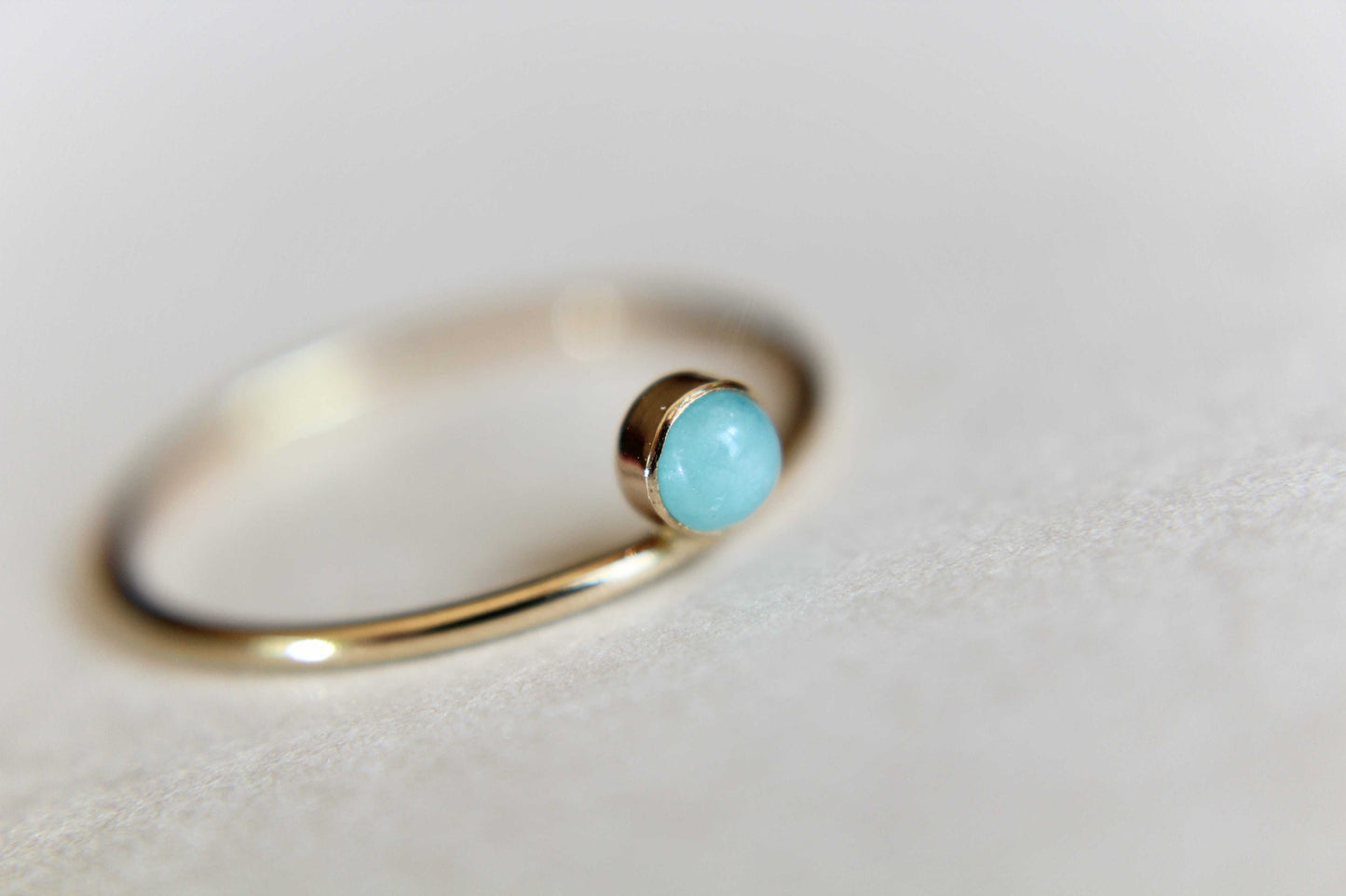 Amazonite Stacking Ring, Amazonite Ring, Natural Gemstone Ring, Amazonite, Amazonite Jewelry, Gemstone Stacking Ring, Real Gemstone, Gift