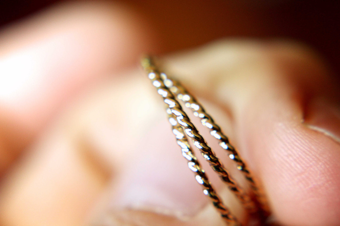 Gold Interlocking Ring,Thumb Ring,Rope Band, Gold Thumb Ring, Textured Ring, Rolling Ring,Stacking Ring, Minimalist Ring, Unique Ring, Rings