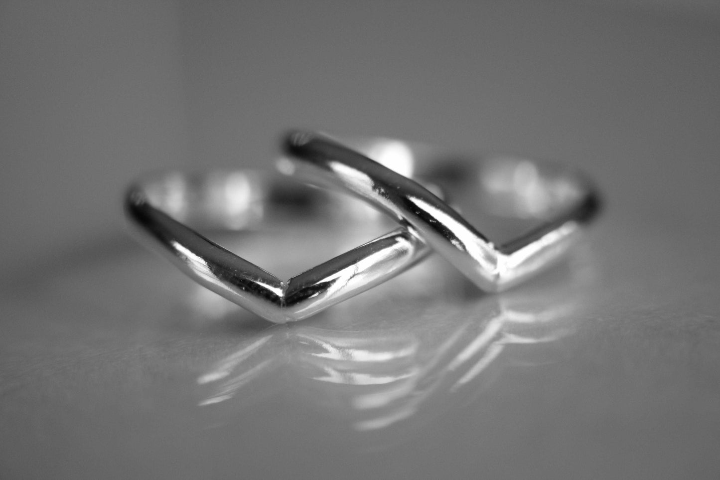 Sterling Silver Double Chevron Ring Set, Knuckle Rings, Sterling Knuckle Rings, Stacking Rings, above knuckle ring, Rings, Chevron Rings