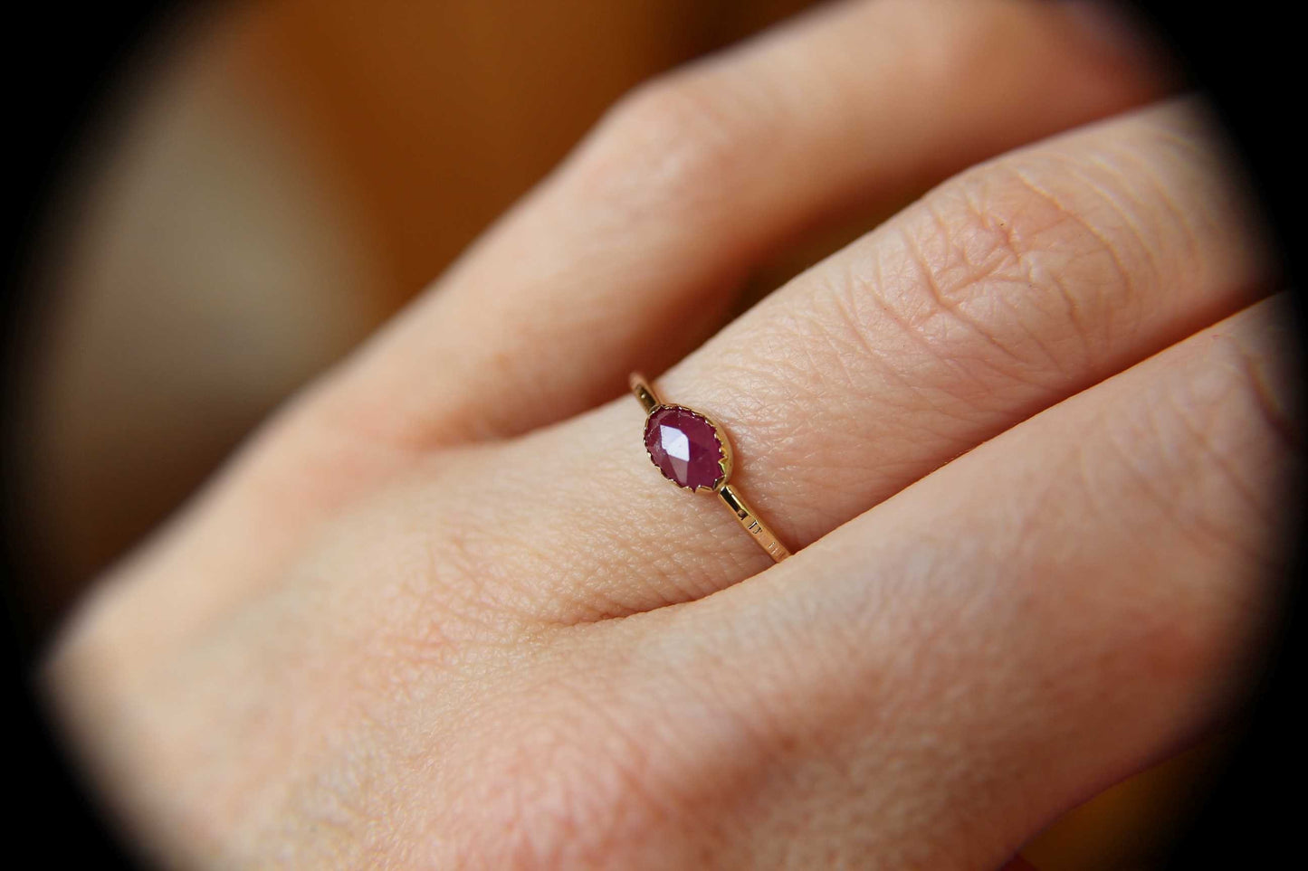 Ruby Ring, Oval Ruby, Stacking Ring, 14k Gold Ruby Ring, Natural Ruby, Genuine Ruby Ring, Simple, Minimal, Boho, Modern, Gypsy, Gift