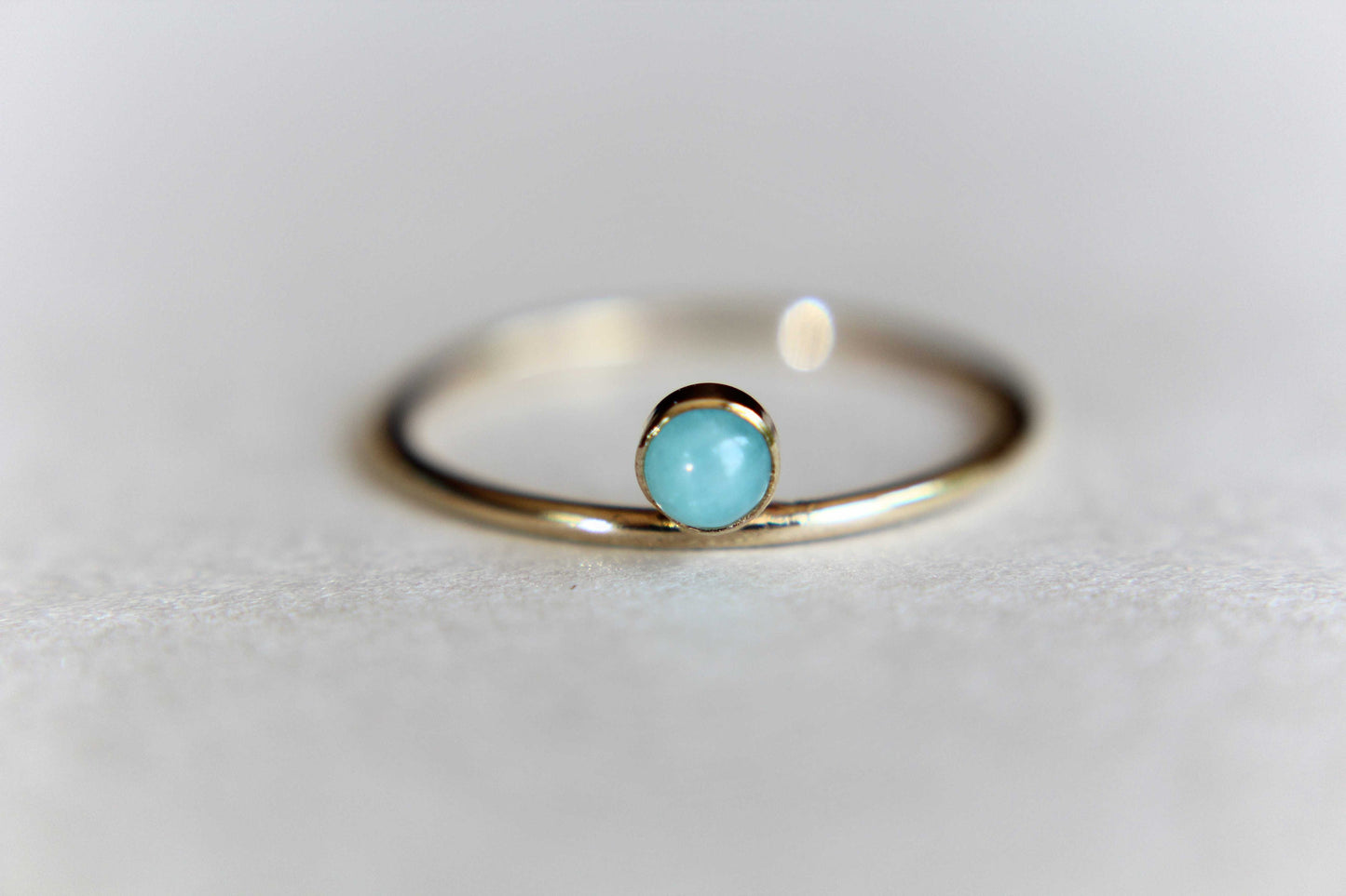 Amazonite Stacking Ring, Amazonite Ring, Natural Gemstone Ring, Amazonite, Amazonite Jewelry, Gemstone Stacking Ring, Real Gemstone, Gift