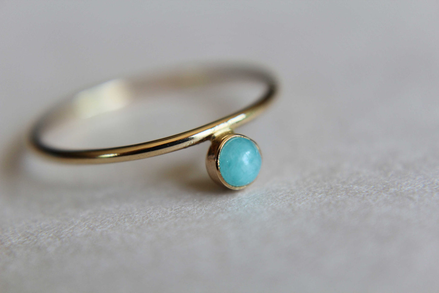 Amazonite Stacking Ring, Amazonite Ring, Natural Gemstone Ring, Amazonite, Amazonite Jewelry, Gemstone Stacking Ring, Real Gemstone, Gift