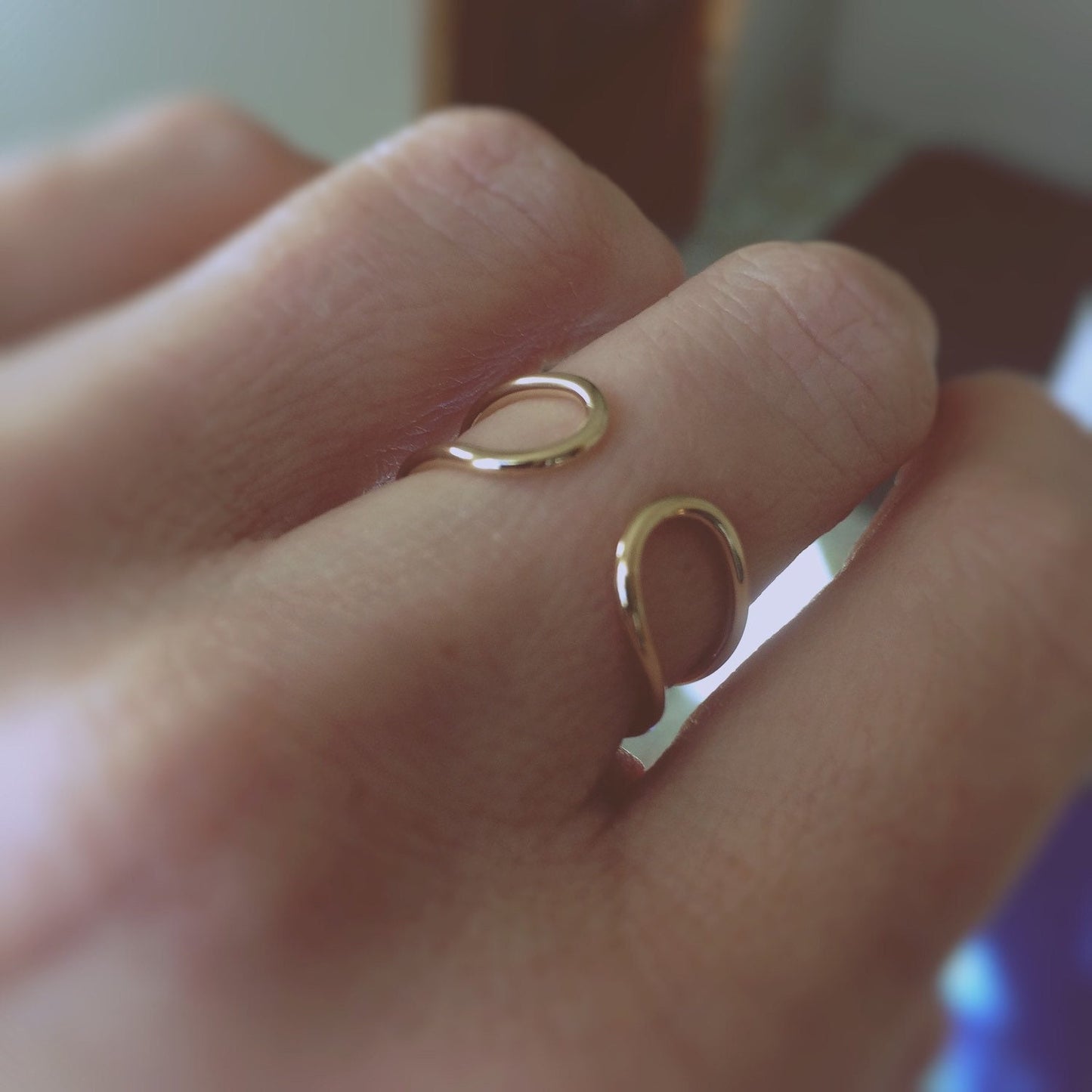 Open Ring, Minimalist Ring, Modern Ring, Double Line Ring, Simple Ring, Boho Ring, Statement Ring, Boho Chic, Open Loop Ring, Unique, U Ring