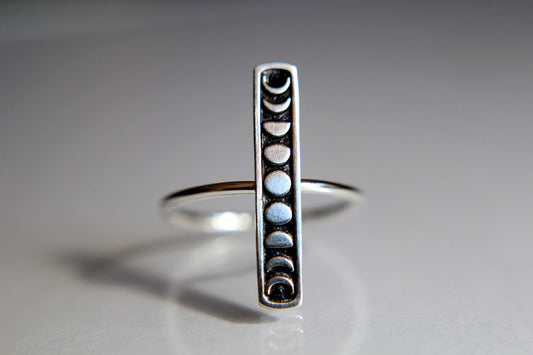 Moon Phase Ring, Moon Phase Jewelry, Moon Phase, Moon Ring, Sterling Silver Ring, Stacking Rings, Dainty Ring, Silver Moon Ring, Simple Ring