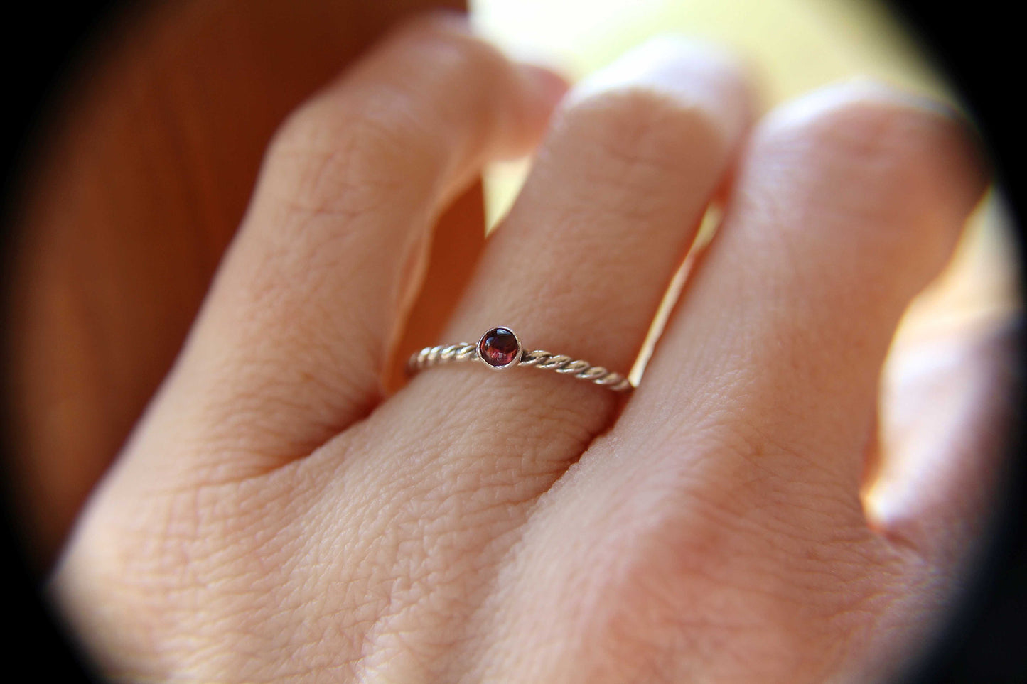 Tourmaline Ring, Pink Tourmaline Ring, Natural Gemstone Ring, Romantic Ring, Valentines, Pink Gemstone, Rope Stacking Ring, Textured, GIft