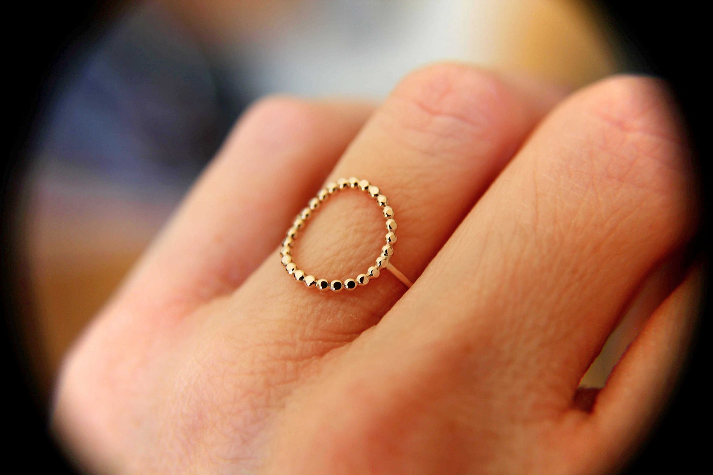 Circle Ring, Beaded Rings, Eternity Rings, Beaded Circle Ring,Simple Modern Ring, Karma Circle Ring, Minimalist Jewelry, Karma Ring, Gift