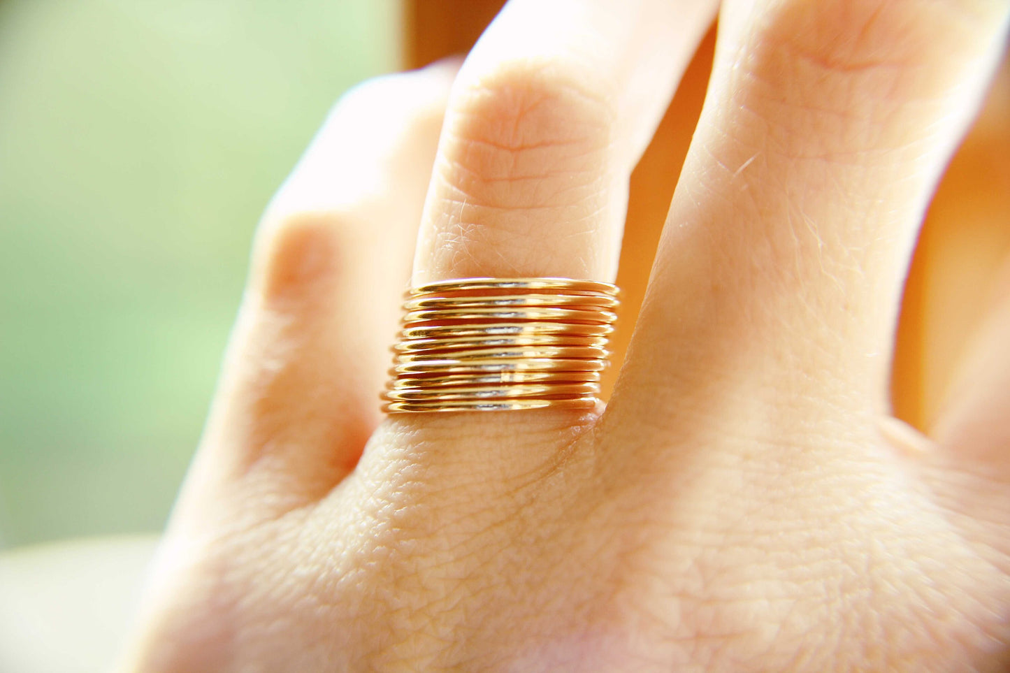 Thin Round Gold Stackable Ring, 14k Gold Filled, Stacking Rings, Dainty Gold Ring, Tiny Ring, Skinny Ring, Gold Filled Ring, Thin Gold Ring