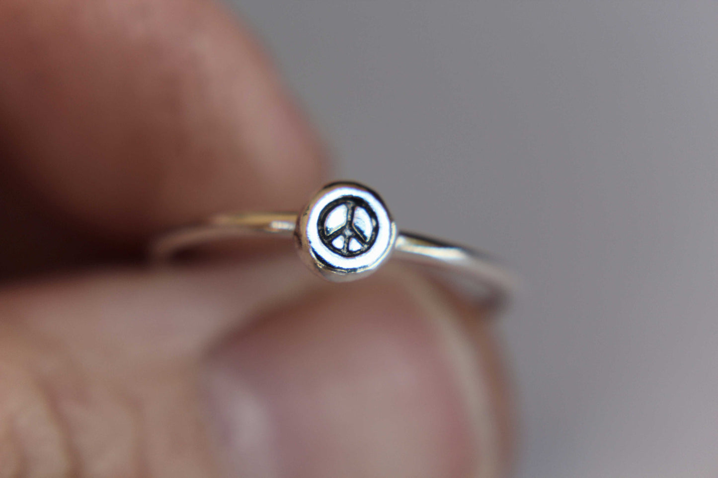 Peace Sign Ring, Peace, Peace Jewelry, Metalwork, Minimalist, Boho Hippie Fashion, Friendship, Gift, Small Peace Sign Ring