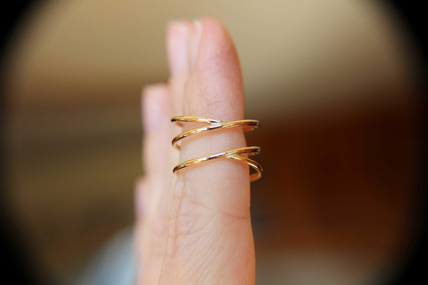Bypass Thumb Ring, Coil Ring, Spiral Thumb Ring, Wrap Around Ring, Statement Ring, Bypass Ring, Gold Jewelry, Modern, Wrap Ring, Gift,2