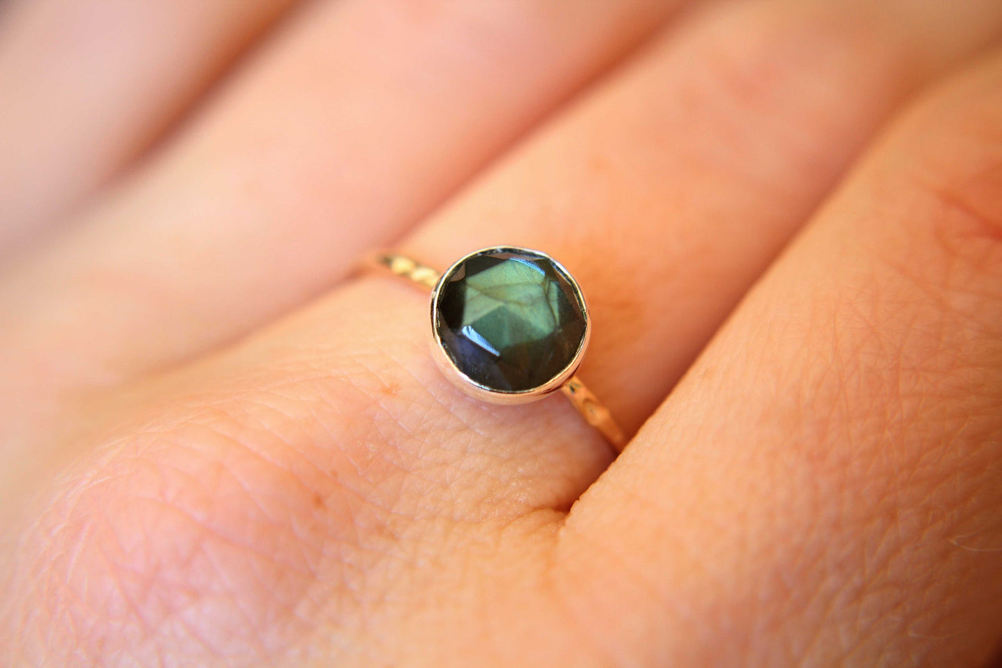 Labradorite Stacking Ring, Labradorite Ring, Labradorite, Faceted Labradorite Ring, Gemstone Stacking Ring, Labradorite Gemstone, Gift