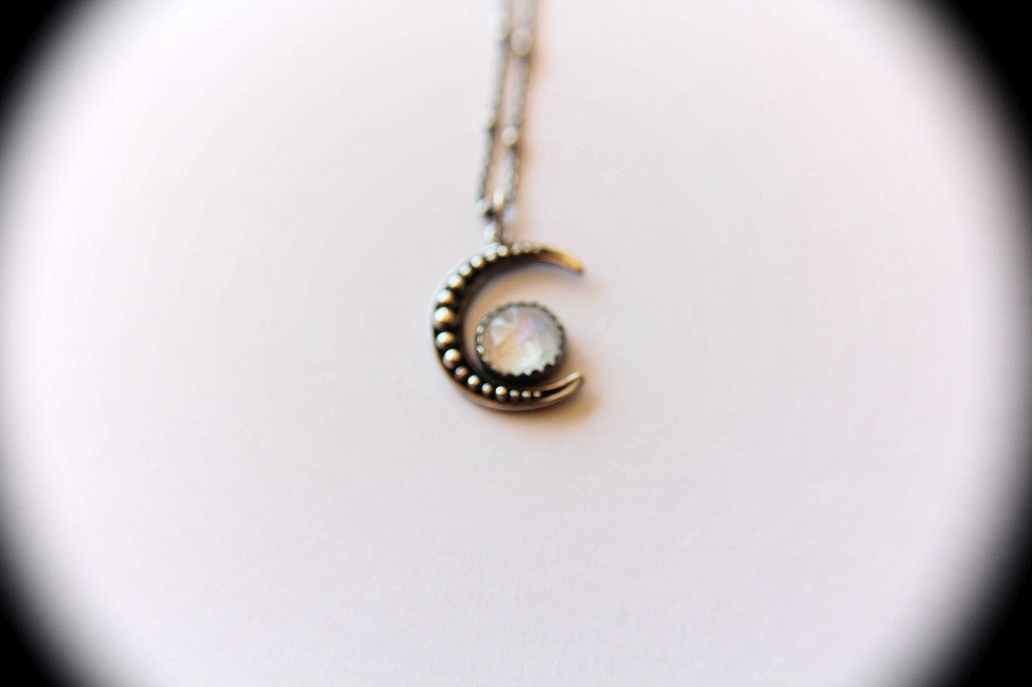 Crescent Moon Necklace, Moonstone Necklace, Silver Crescent Moon Necklace, Crescent Moon Jewelry, Moonstone Jewelry, Moon Child, Gift
