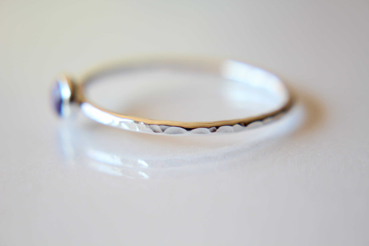 Abalone Shell Ring, Sterling Silver Abalone Shell Ring, Sterling Silver Ring, Textured Stacking Ring, Gemstone Ring, Boho Style Ring, Gift