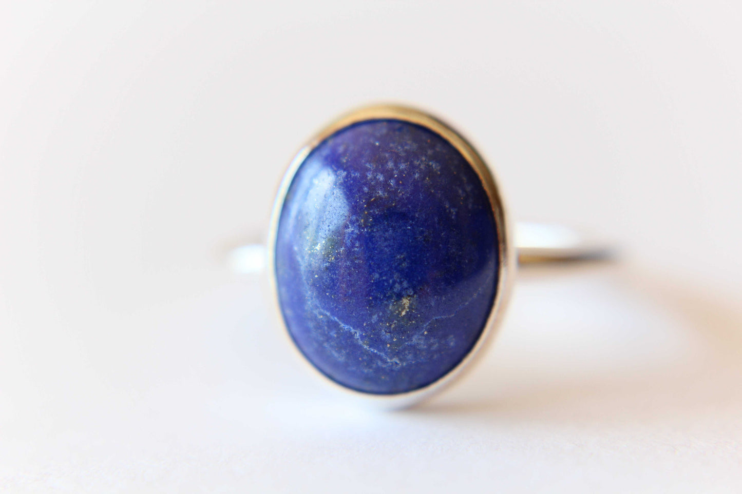 Lapis Lazuli Ring, Large Lapis Lazuli Ring, Lapis Jewelry, Gemstone Jewelry, Natural Stone, Cocktail Ring, Silver Lapis Lazuli Ring, Gift