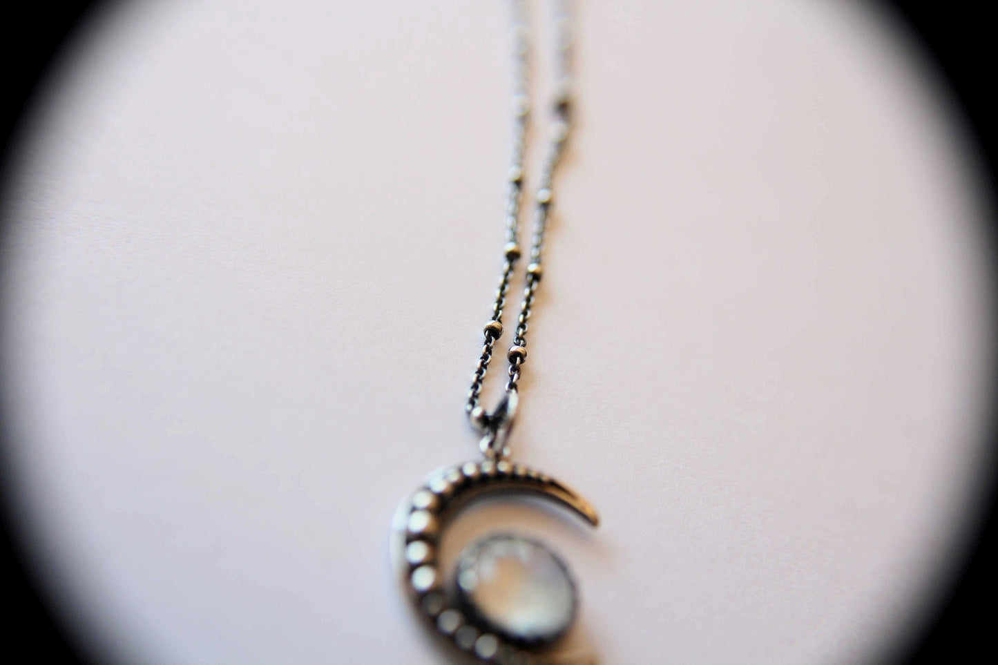 Crescent Moon Necklace, Moonstone Necklace, Silver Crescent Moon Necklace, Crescent Moon Jewelry, Moonstone Jewelry, Moon Child, Gift