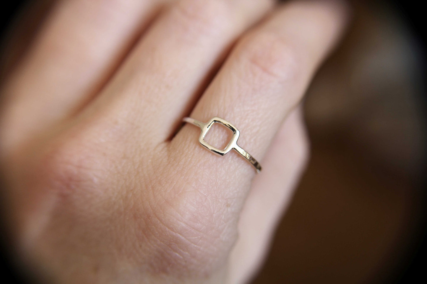 Square Ring, Stacking Rings, Modern Rings, Silver Geometric Rings,Simple Modern Rings, Open Square Ring, Minimalist Jewelry, Simple Ring