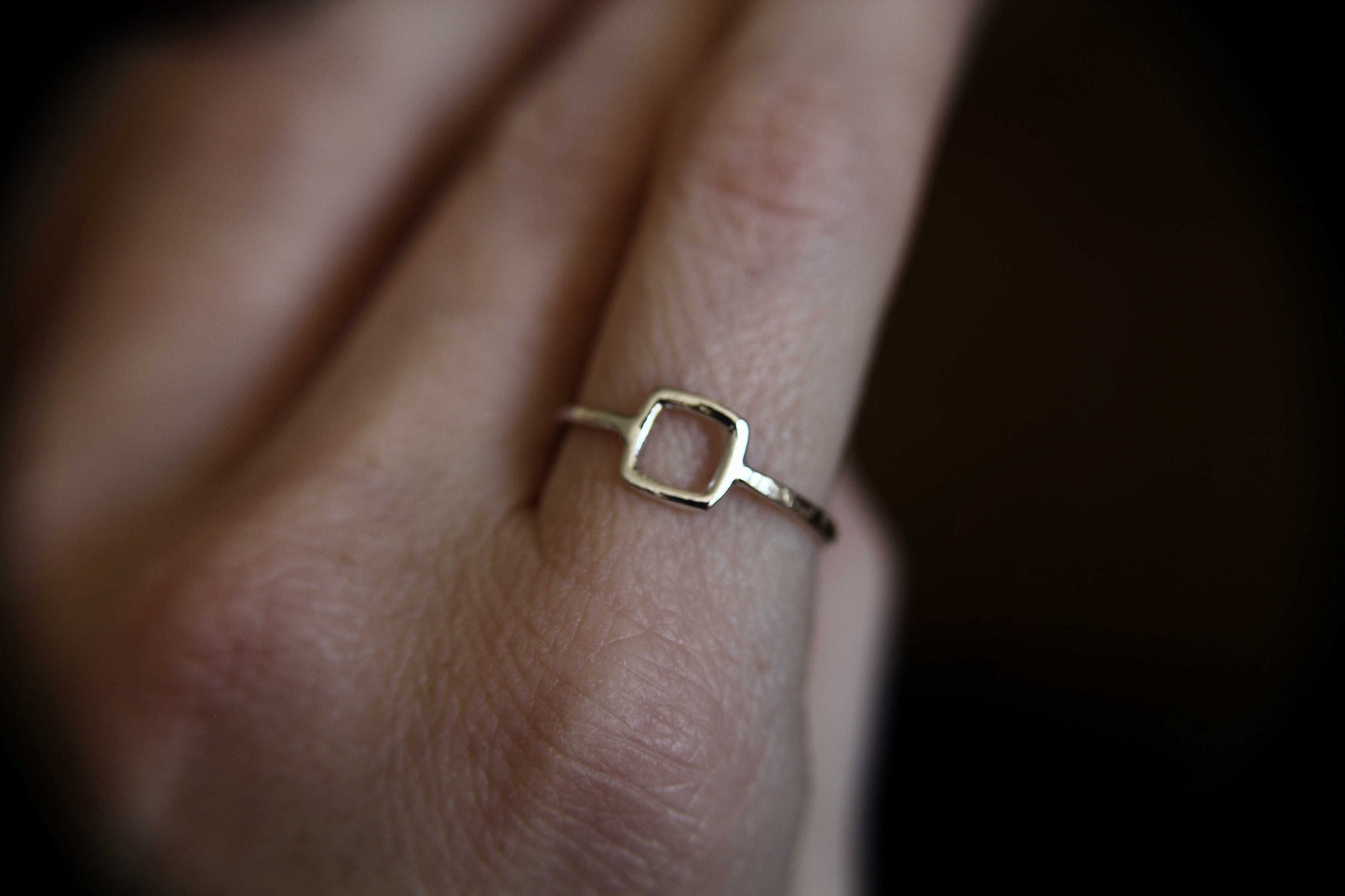 Square Ring, Stacking Rings, Modern Rings, Silver Geometric Rings,Simple Modern Rings, Open Square Ring, Minimalist Jewelry, Simple Ring