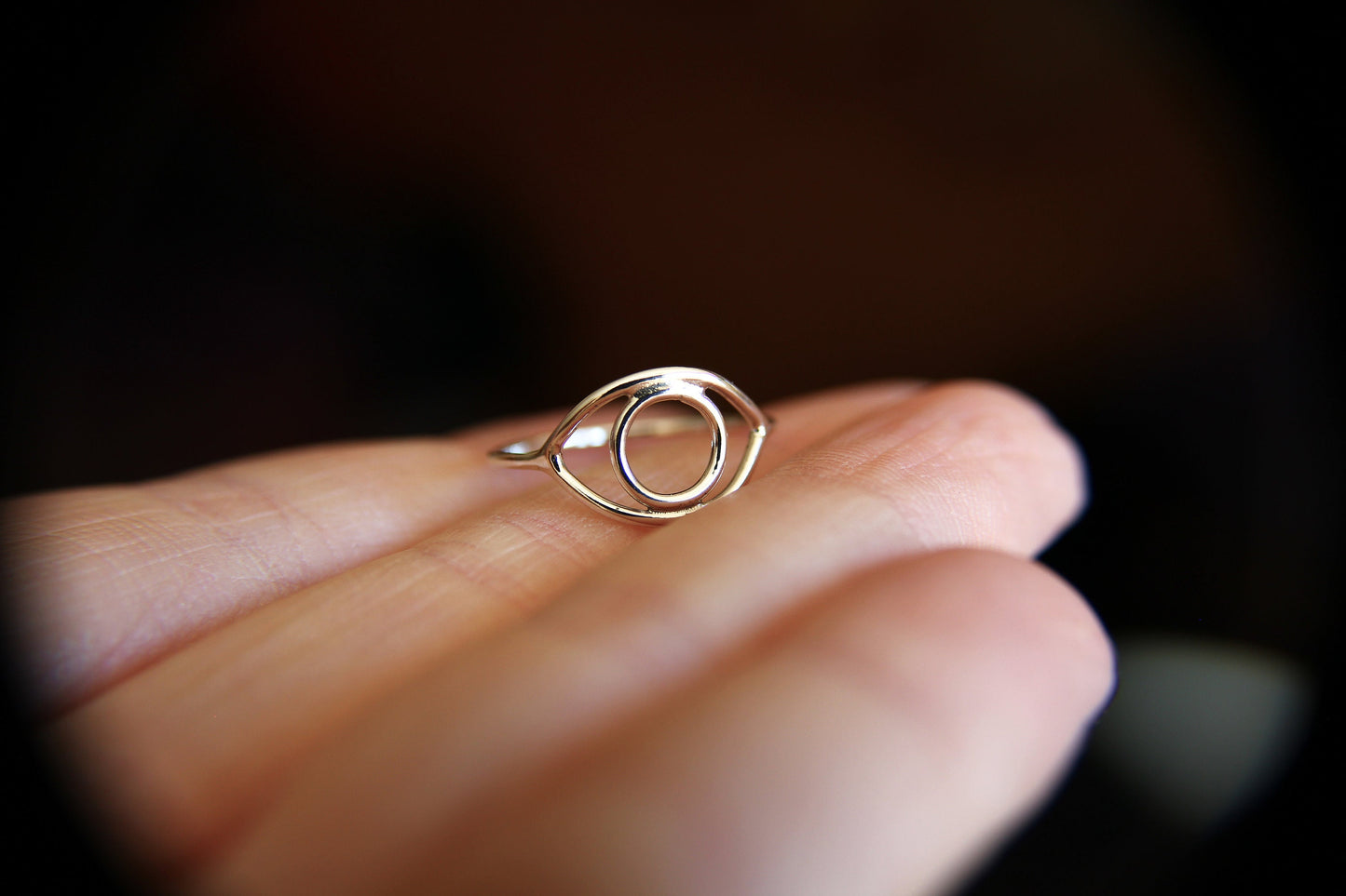 Simple Evil Eye Ring, Minimalist Evil Eye Stacking Ring, Sterling Silver Evil Eye Ring, Minimalist Evil Eye Ring, Silver Evil Eye Ring, Gift