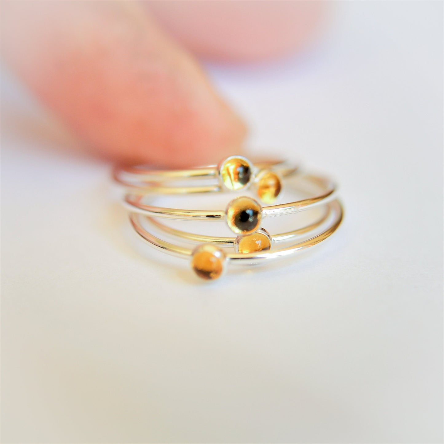 Citrine Stacking Ring, Citrine Ring, Natural Gemstone Ring, November Birthstone, Citrine, Gemstone Stacking Ring, Honey Gemstone, Gift