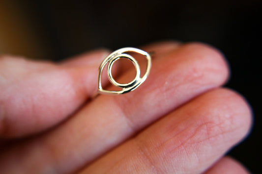 Simple Evil Eye Ring, Minimalist Evil Eye Stacking Ring, Sterling Silver Evil Eye Ring, Minimalist Evil Eye Ring, Silver Evil Eye Ring, Gift