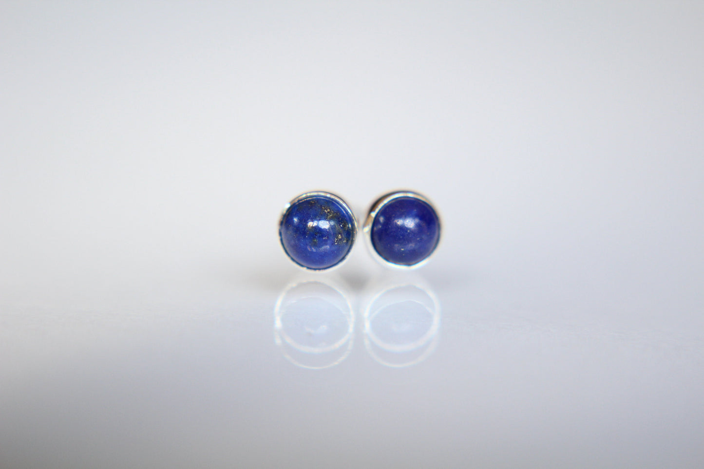 Lapis Lazuli Earrings, Gemstone Earrings, Sterling Earrings, Post Earrings, Lapis Lazuli Post Earrings, Small Earrings, Minimalist Earrings