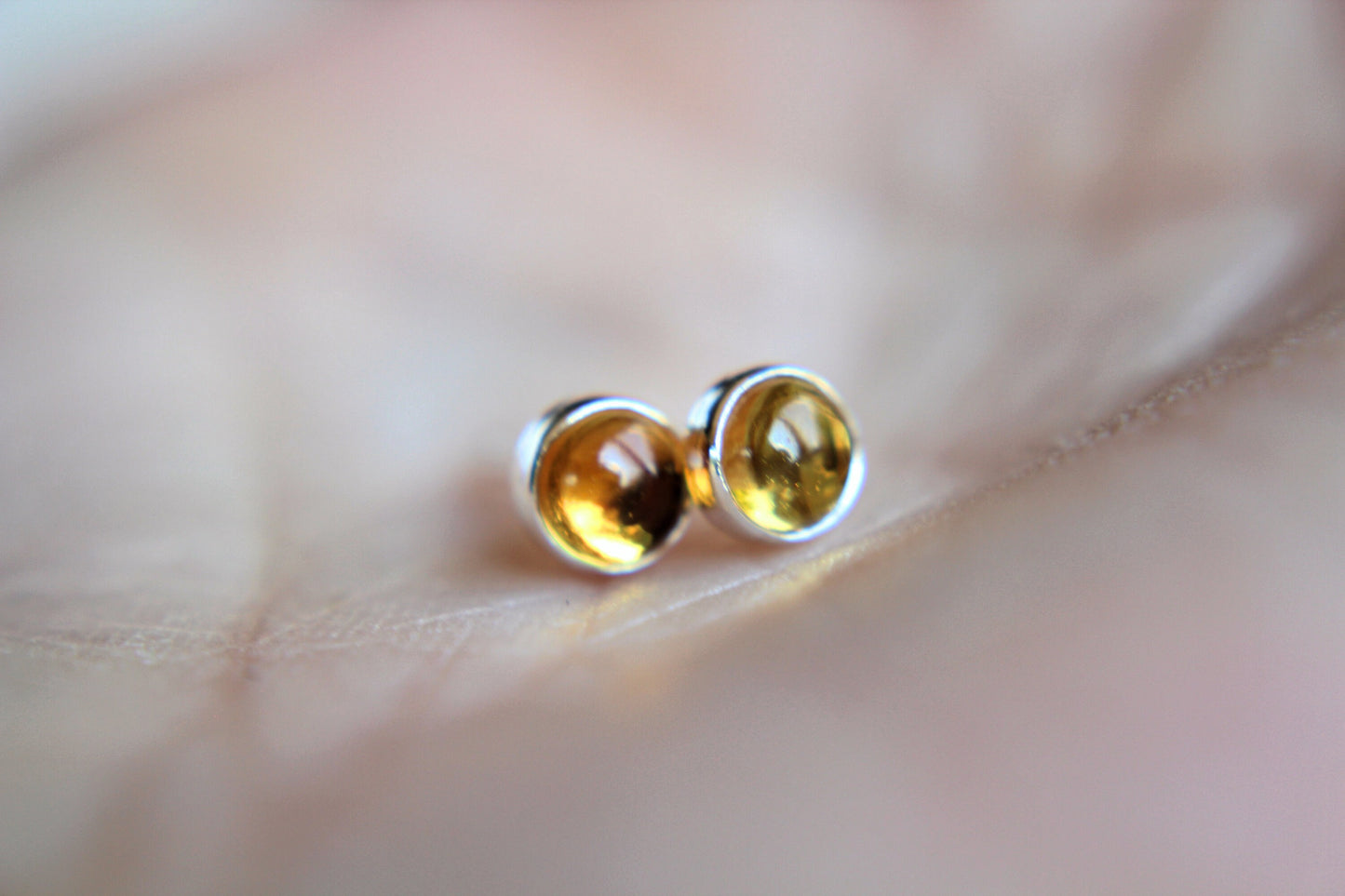 Citrine Earrings, Gemstone Earrings, Sterling Earrings, Post Earrings, Citrine Post Earrings, Small Earrings, Minimalist Earrings, Gift