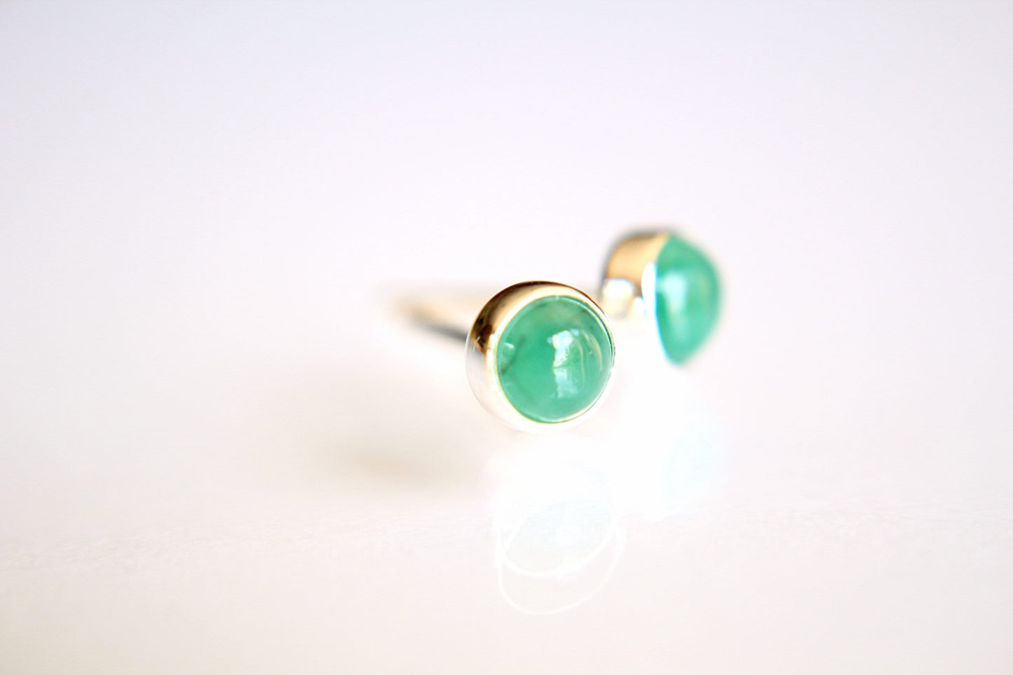 Emerald Earrings, Gemstone Earrings, Sterling Earrings, Post Earrings, Green Post Earrings, Small Earrings, Minimalist Earrings, Gift