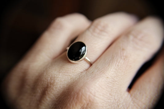 Black Onyx Ring, Large Black Onyx Ring, Black Onyx Jewelry, Gemstone Jewelry, Natural Stone, Cocktail Ring, Silver Black Onyx Ring, Gift