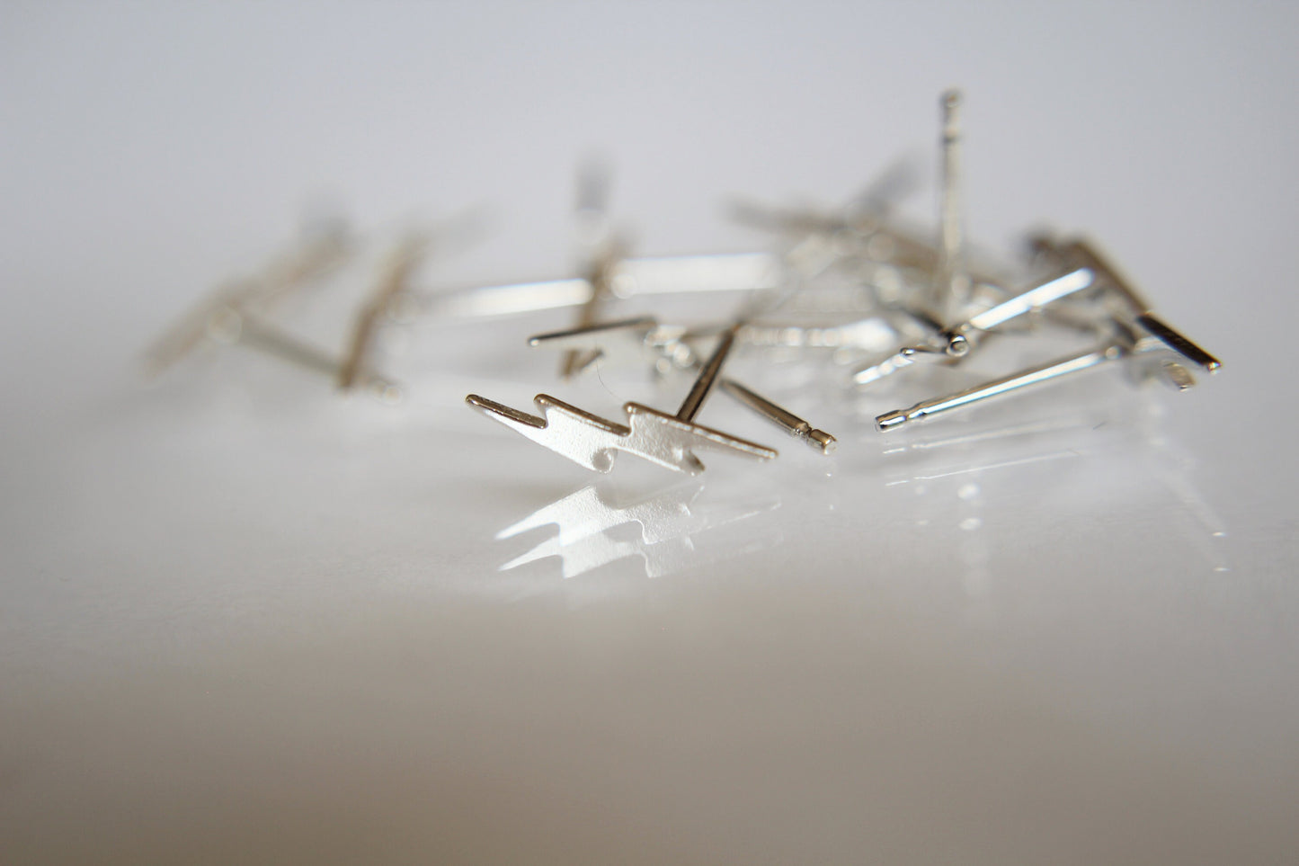 Tiny Sterling Silver Lightning Bolt Stud Earrings, Lightening Stud Earrings, Dainty Earrings, Tiny Bolt Studs, Bolt Studs, Teeny Tiny Studs