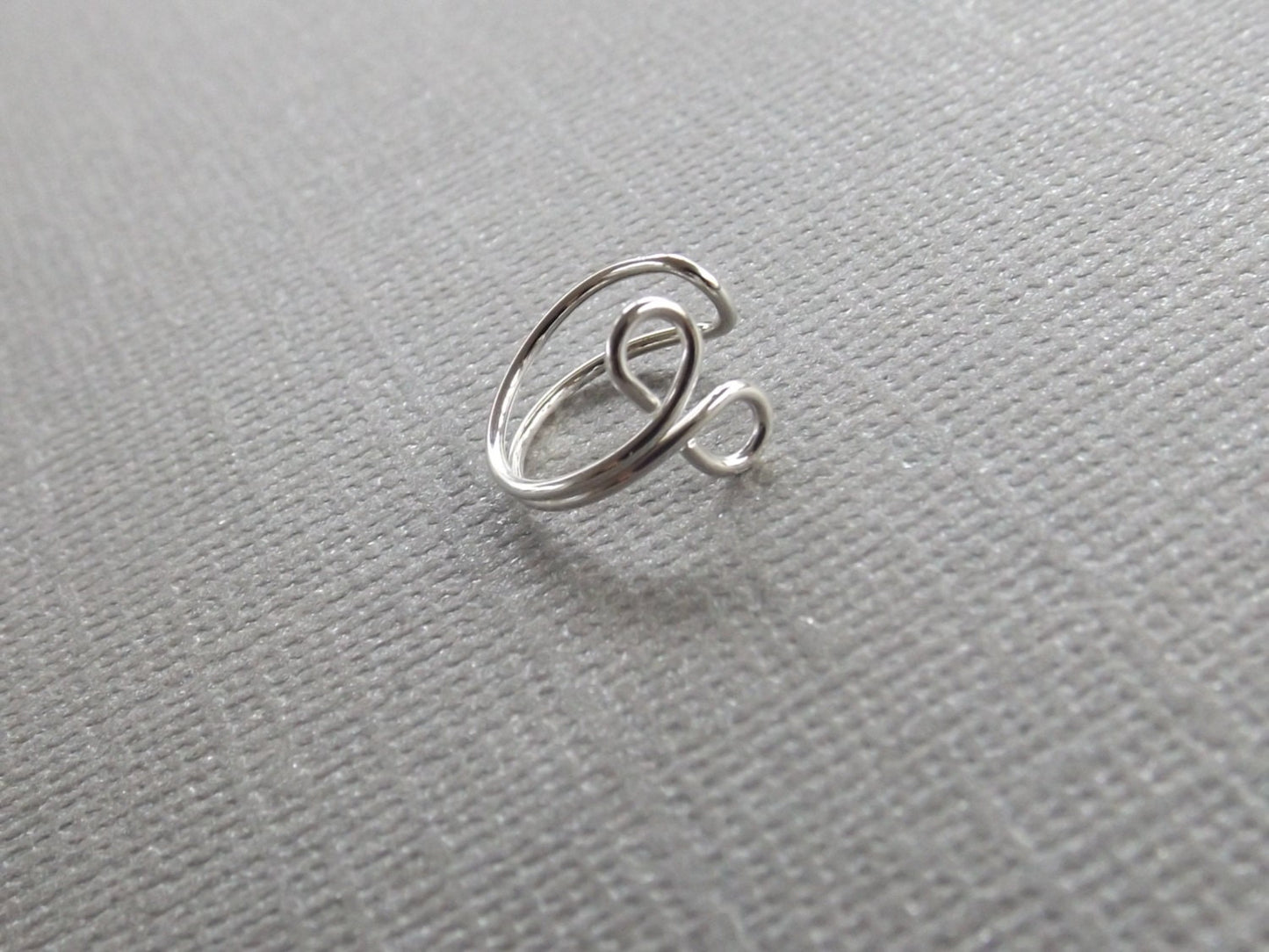 Simple OM Design Sterling Ear Cuff, Ear Cuff, Everyday Ear Cuff, Ear Cuff, Ear Cuff Earring, Cuff, OM Jewelry, Classic, Modern, Minimal