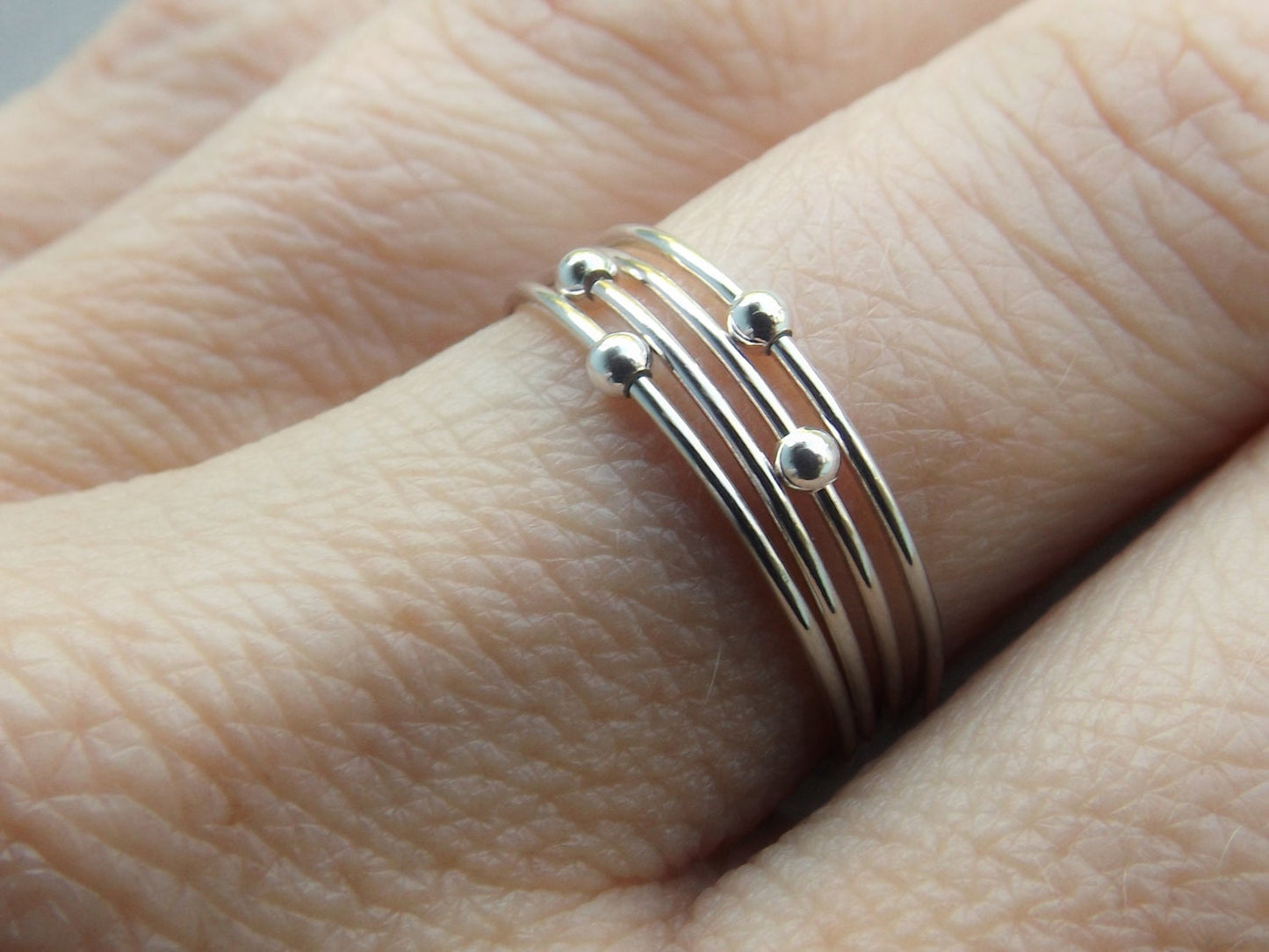 Choose Your  Orbit Ring, Spinner Rings, Stacking Rings, Modern Sterling Spinner Ring, Thin Ring, Beaded Ring, Whisper Rings, Delicate Rings