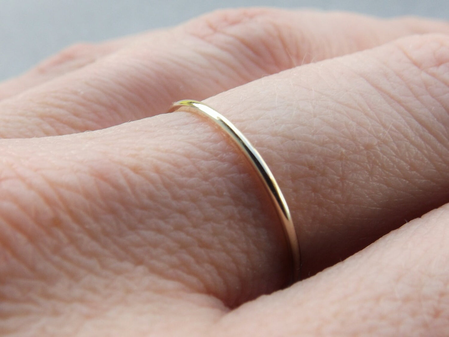 1 Smooth Slim Gold Stacking Ring,Knuckle, or Thumb Rings,Gold Rings,Stacking Rings,Knuckle Rings,Skinny Rings,Thin Rings, Slim Ring