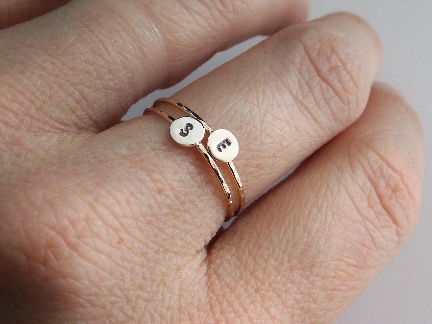 Skinny Gold Initial Stacking Ring, Personalized Rings, Minimalist Rings,Initial Rings, Slim Stacking Rings, Gold Ring, Rings, Couples Rings