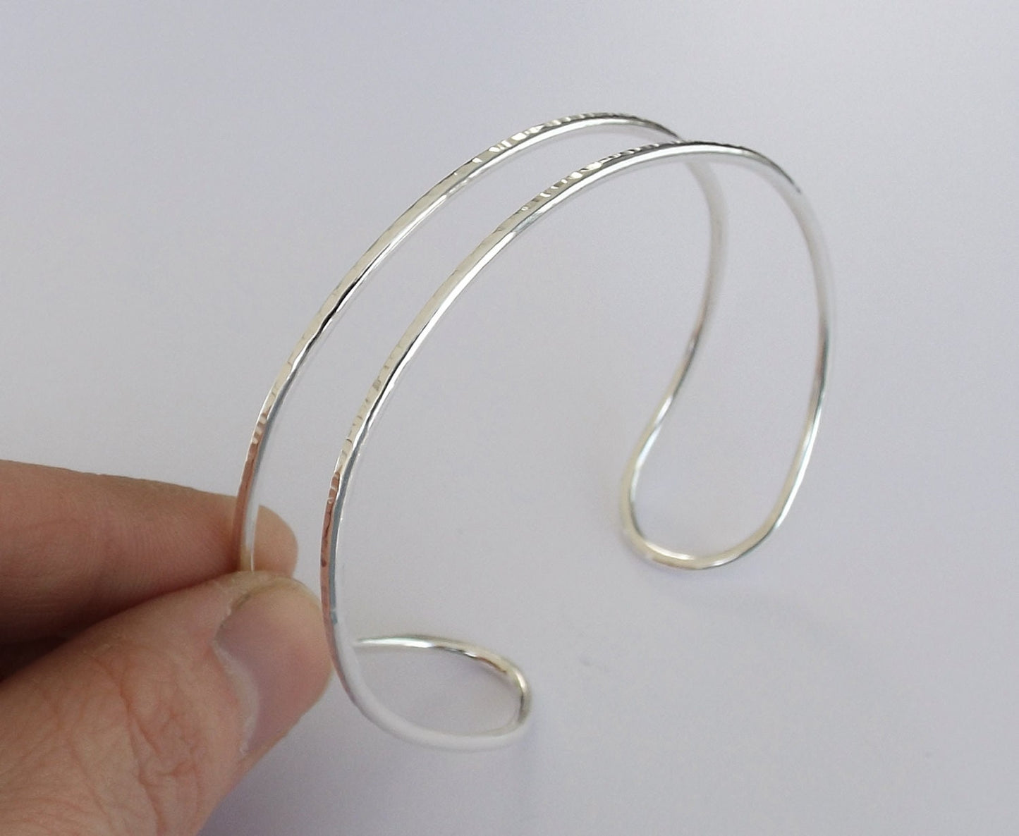 Silver Cuff Bracelet, Double Cuff, Open Cuff Bracelet, Notched Cuff Bracelet, Modern Cuff Bracelet, Modern Bracelet, Minimalist Cuff