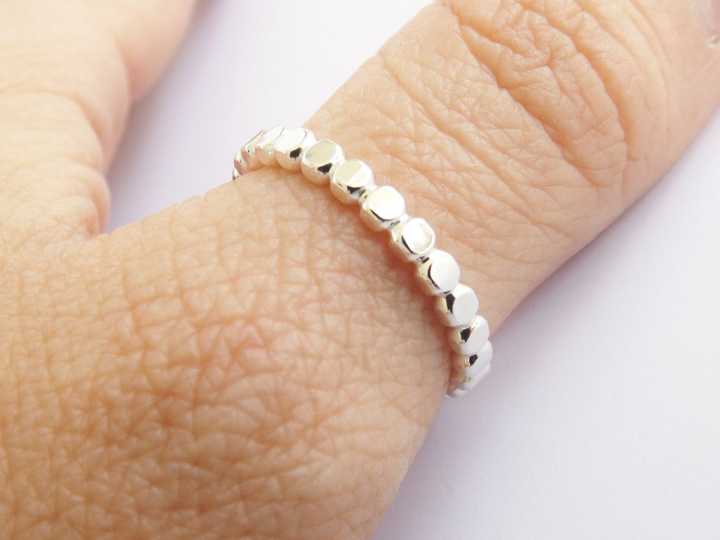 Thick Modern Design Thumb Ring,Sterling Drop Bead Thumb Ring,Stacking Ring,Modern Boho Rng,Drop Ring,Super Thick Beaded Ring,Statement