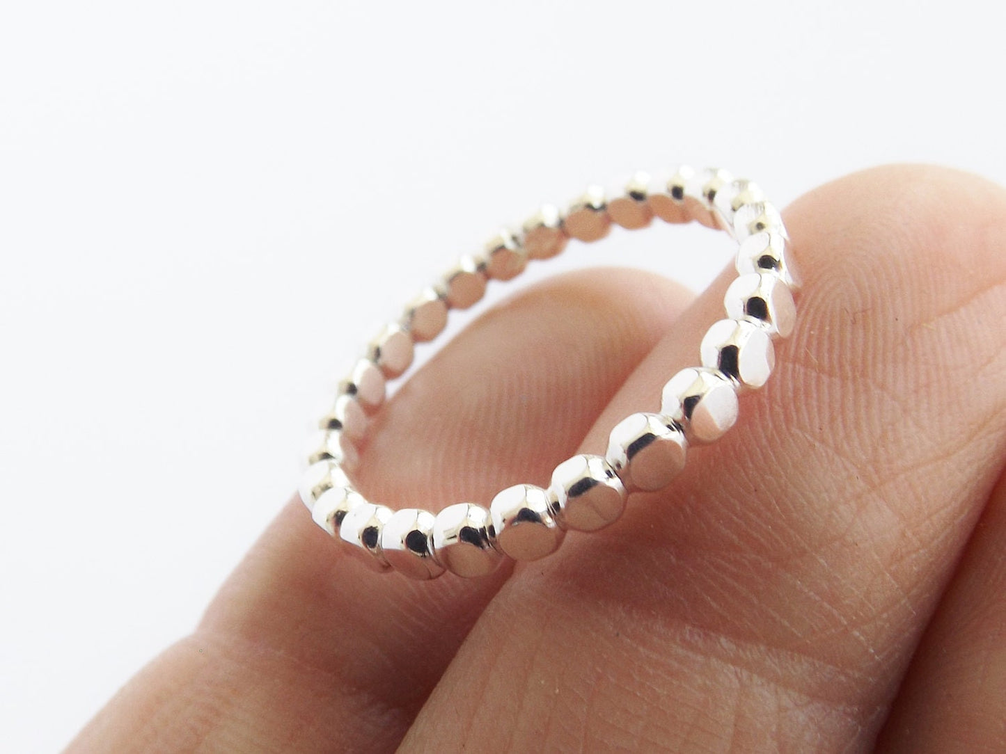 Thick Modern Design Thumb Ring,Sterling Drop Bead Thumb Ring,Stacking Ring,Modern Boho Rng,Drop Ring,Super Thick Beaded Ring,Statement