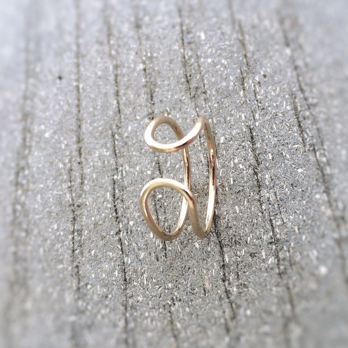 Open Ring, Minimalist Ring, Modern Ring, Double Line Ring, Simple Ring, Boho Ring, Statement Ring, Boho Chic, Open Loop Ring, Unique, U Ring