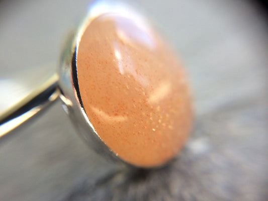 Sunstone Ring, Gemstone Ring, Large Sunstone Ring, Peach,Modern, Simple, Statement, Gemstone Jewelry, Natural Stone, Cocktail Ring, Oval