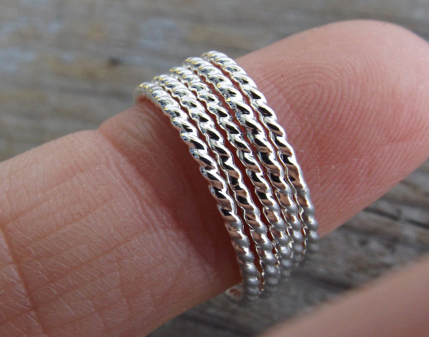 Silver Rope Ring, Stackable Ring, Twisted Ring, Rope Band, Simple Band, Minimalist,Thumb Ring,Simple Ring,Stacker,Boho Chic, Twist Ring