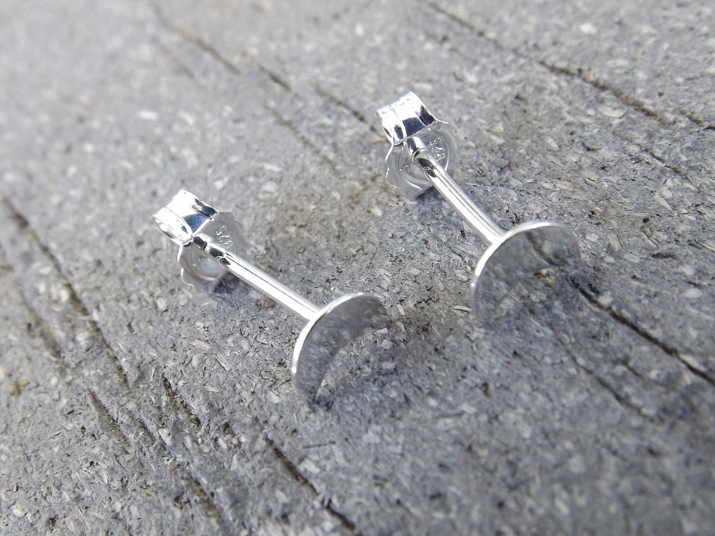 Silver Moon Earrings, Silver Crescent Earrings, Tiny Moon Studs, Silver Crescent Studs, Boho Earrings, Moon Child, Sterling Silver Moon, FMJ