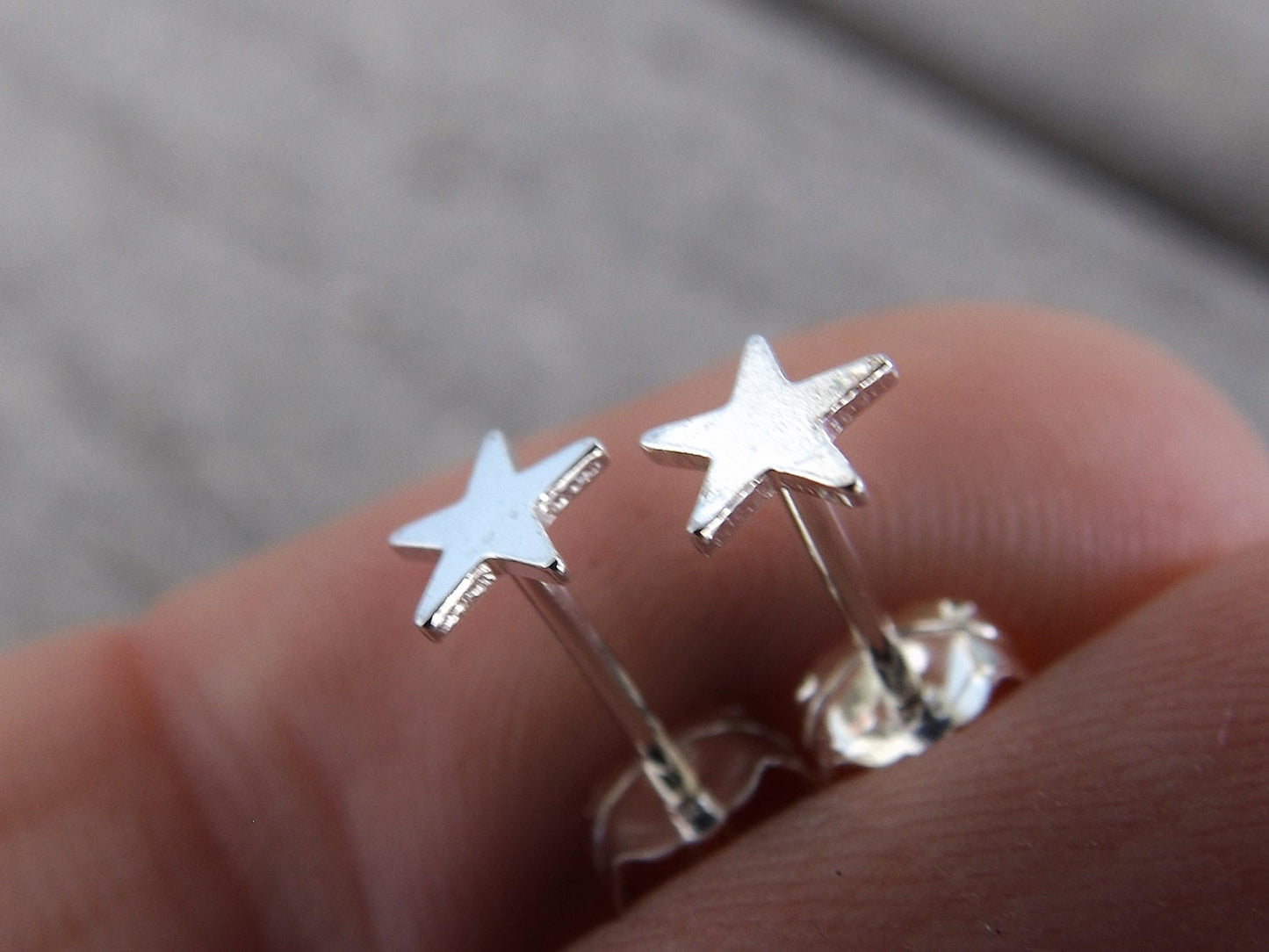 Sterling Silver Tiny Star Earrings, Silver Stud Earring, Small Star Post Earring, Modern Stud Earring, Silver Star, Simple Silver Stud, Gift
