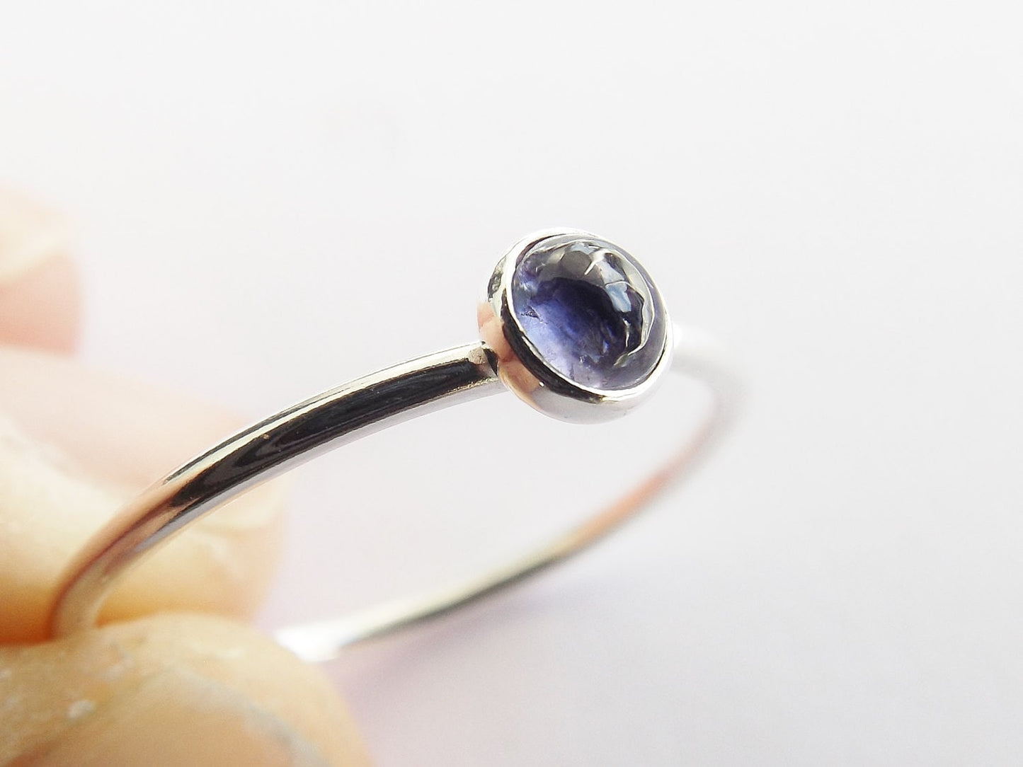 Iolite Stacking Ring, Iolite Ring, Natural Gemstone Ring, Violet, Iolite, Gemstone Stacking Ring, Genuine Gemstone, Iolite Stone, Gift