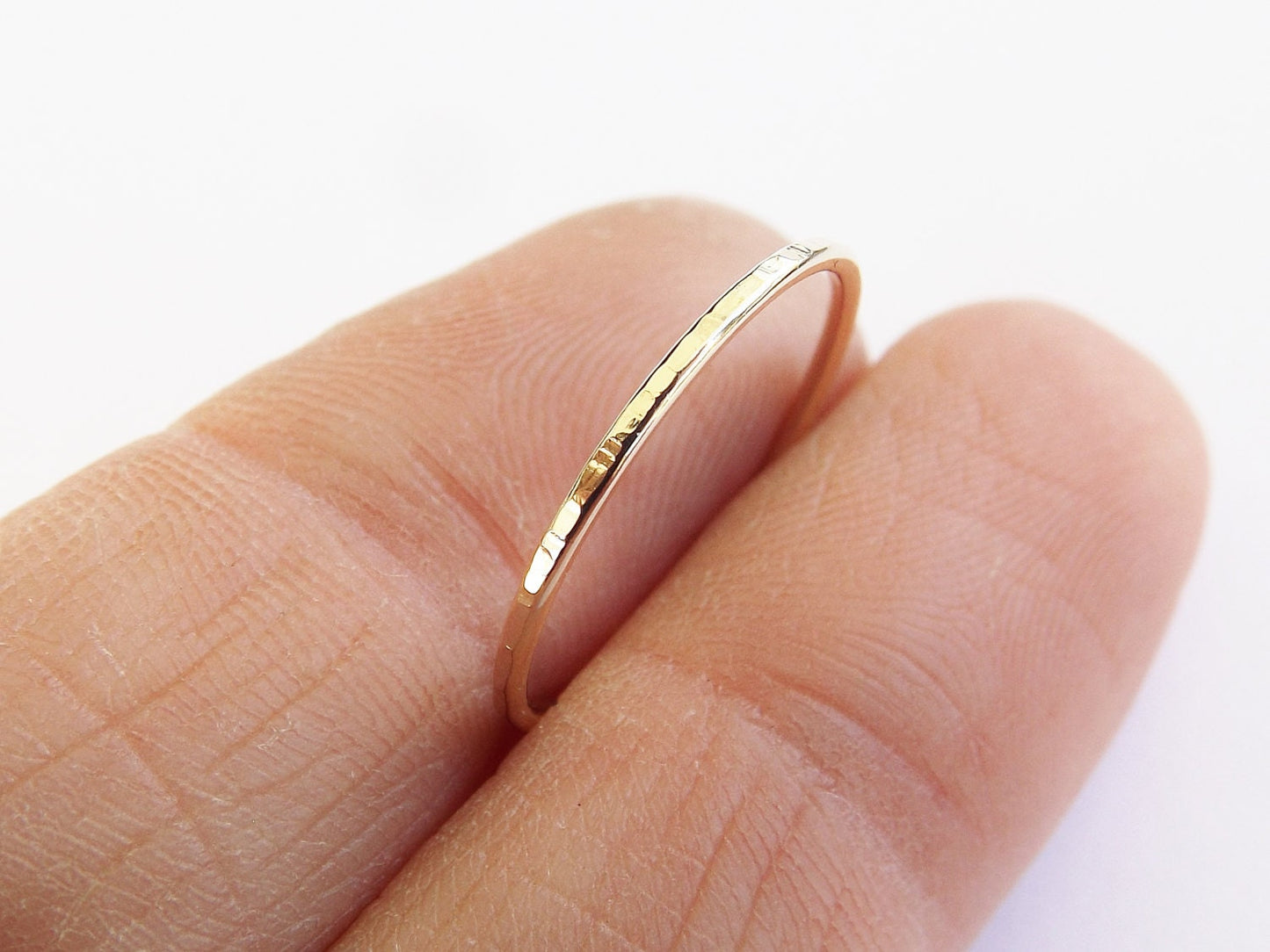 Slim Solid Gold Stacking Ring, Textured Rings, Simple Ring, Minimalist Ring, Notched Ring, Slim Stacking Rings, Solid Gold Ring, Rings, Gift